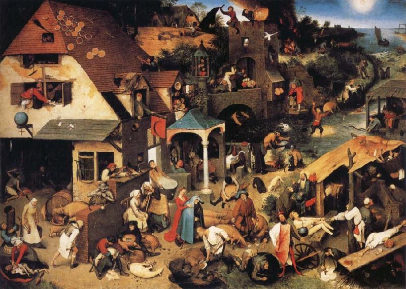 BRUEGHEL, Pieter the Younger Netherlandish Proverbs Germany oil painting art